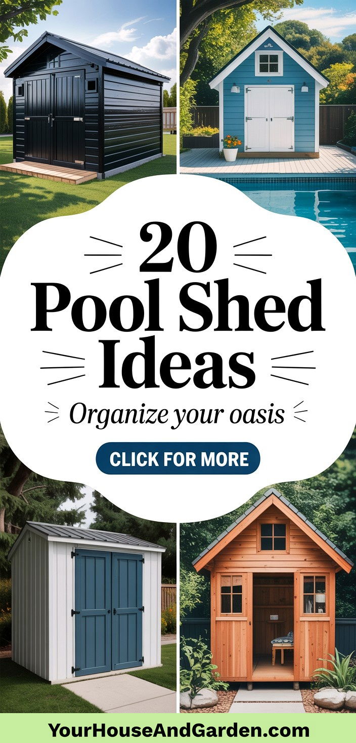 20 Functional Pool Shed Ideas for Organized Outdoor Storage - 20 Functional Pool Shed Ideas for Organized Outdoor Storage