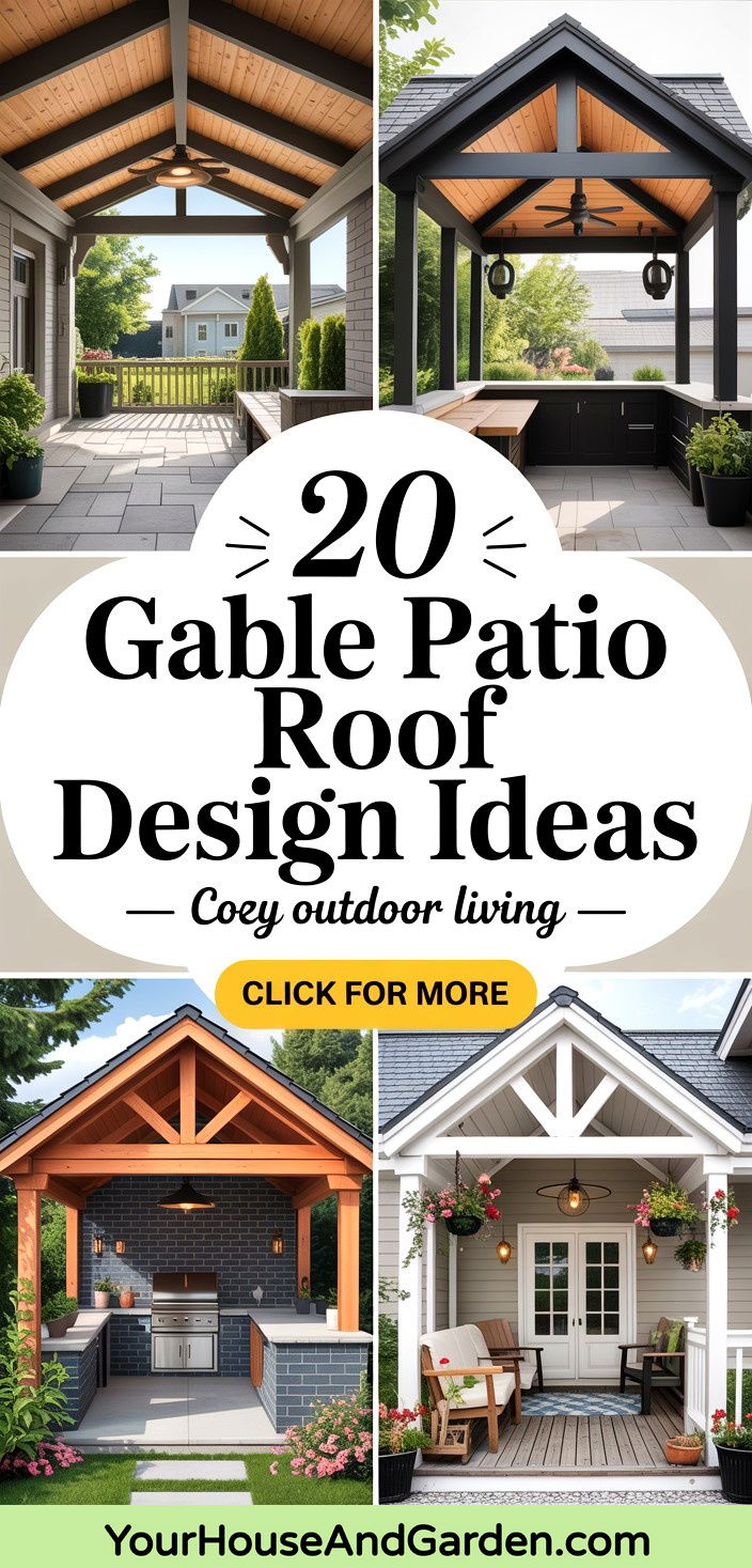 20 Gable Patio Roof Design Ideas for Your Backyard - 20 Gable Patio Roof Design Ideas for Your Backyard