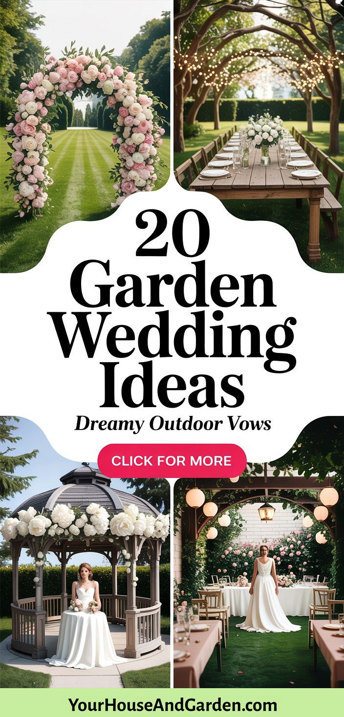 20 Garden Wedding Ideas for Enchanting Outdoor Celebrations - 20 Garden Wedding Ideas for Enchanting Outdoor Celebrations