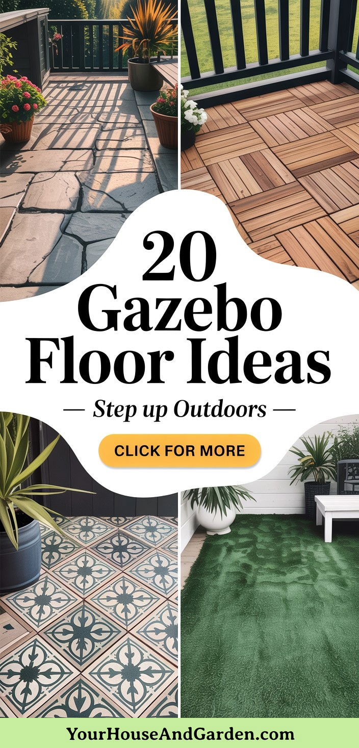 20 Gazebo Floor Ideas to Enhance Your Outdoor Retreat - 20 Gazebo Floor Ideas to Enhance Your Outdoor Retreat