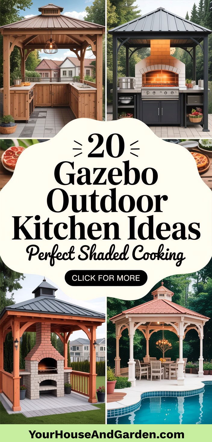 20 Gazebo Outdoor Kitchen Ideas for Shaded Entertaining - 20 Gazebo Outdoor Kitchen Ideas for Shaded Entertaining