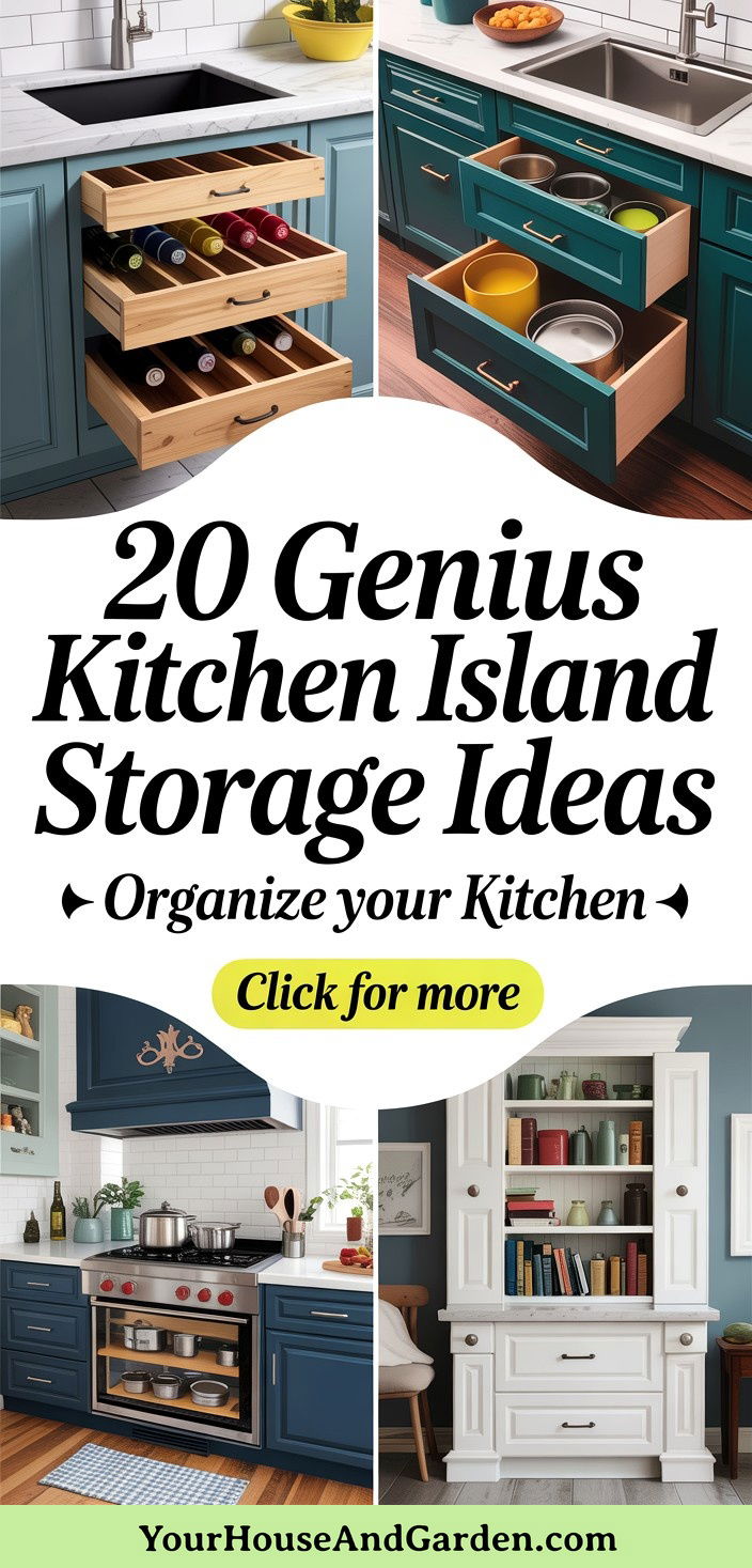 20 Genius Kitchen Island Storage Ideas for Organization - 20 Genius Kitchen Island Storage Ideas for Organization