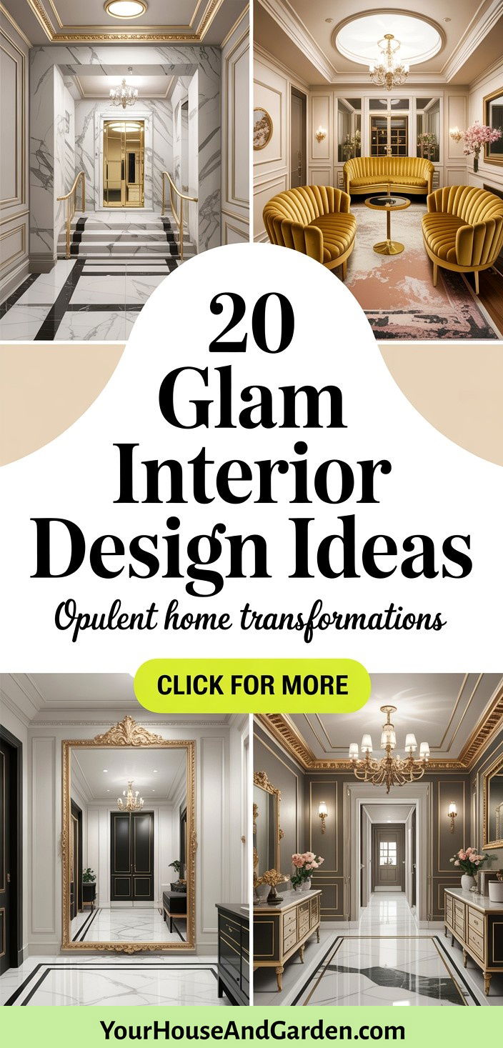 20 Glam Interior Design Ideas for Opulent Home Transformations - 20 Glam Interior Design Ideas for Opulent Home Transformations
