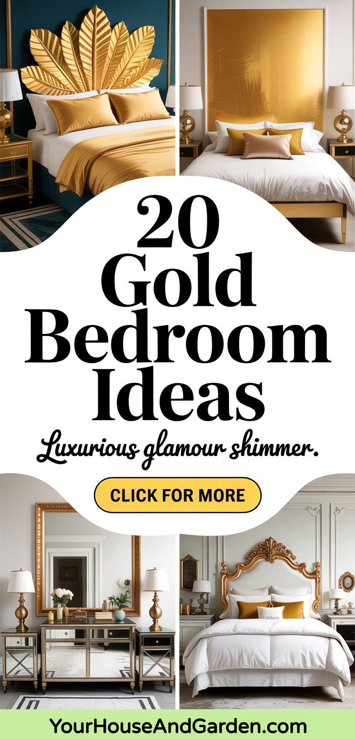 20 Gold Bedroom Ideas Luxurious Glamour and Shimmering Accents