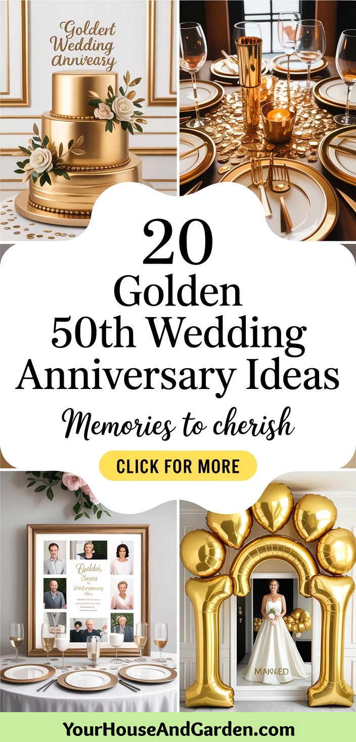 20 Golden 50th Wedding Anniversary Celebration Ideas and Gifts - 20 Golden 50th Wedding Anniversary Celebration Ideas and Gifts