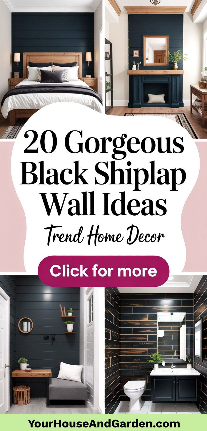 20 Gorgeous Black Shiplap Wall Ideas for Trendy Home Decor - 20 Gorgeous Black Shiplap Wall Ideas for Trendy Home Decor