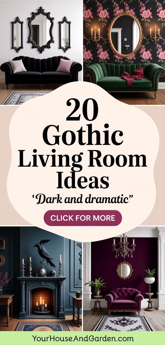 20 Gothic Living Room Ideas Dark and Dramatic Decor Style