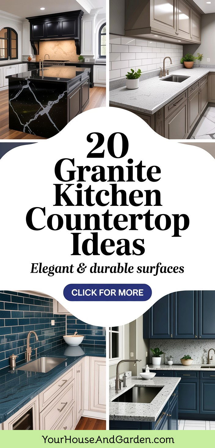 20 Granite Kitchen Countertop Ideas Elegant and Durable Surfaces