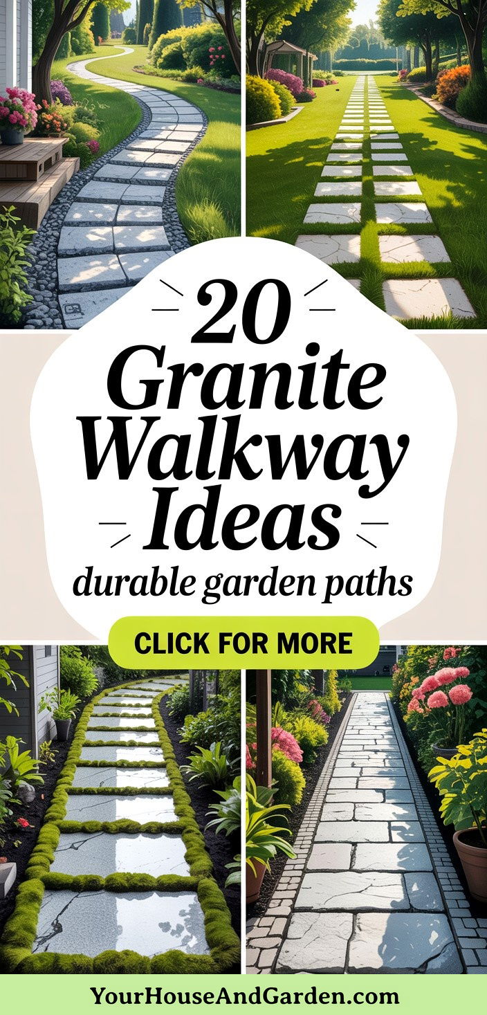 20 Granite Walkway Ideas Elegant and Durable Garden Paths