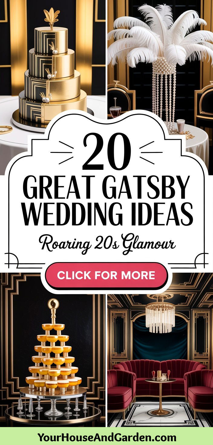 20 Great Gatsby Wedding Ideas Roaring 20s Glamour