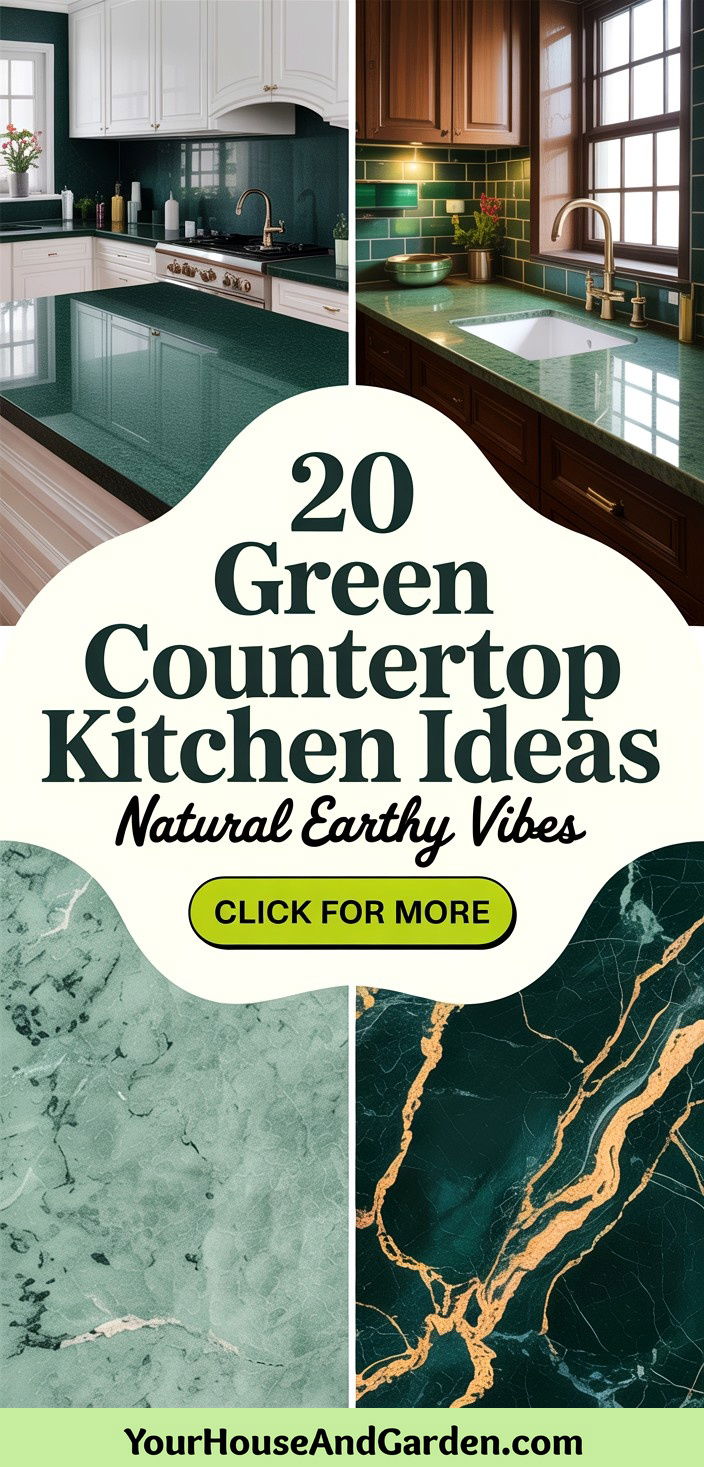 20 Green Countertop Kitchen Ideas for Natural Style - 20 Green Countertop Kitchen Ideas for Natural Style