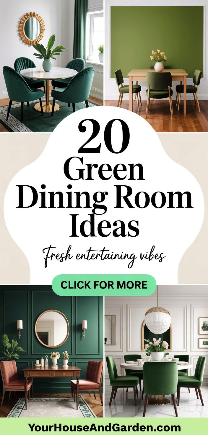 20 Green Dining Room Ideas for a Fresh and Inviting Entertaining - 20 Green Dining Room Ideas for a Fresh and Inviting Entertaining