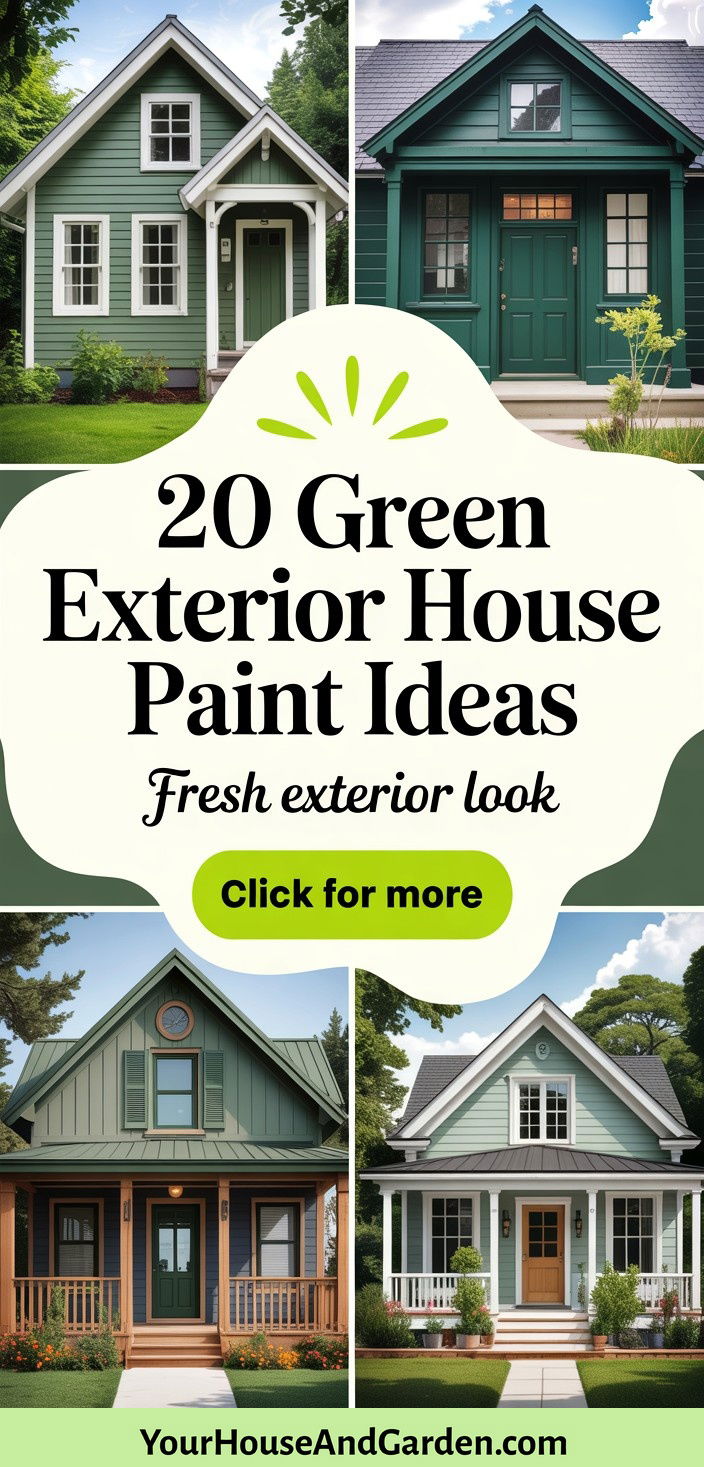 20 Green Exterior House Paint Ideas for a Fresh Look - 20 Green Exterior House Paint Ideas for a Fresh Look