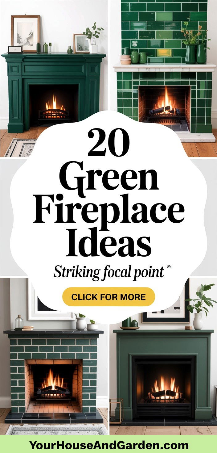 20 Green Fireplace Ideas for a Striking Home Focal Point - 20 Green Fireplace Ideas for a Striking Home Focal Point