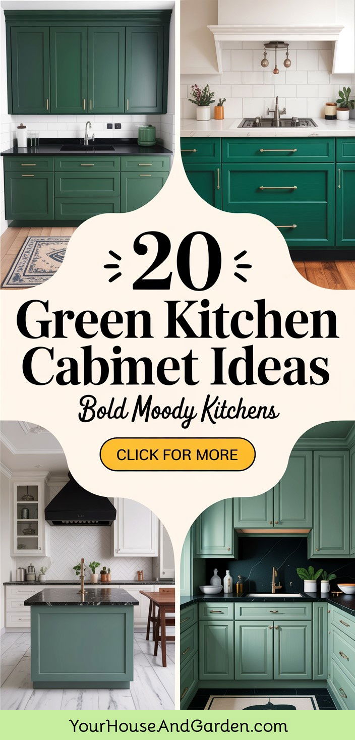 20 Green Kitchen Cabinets With Black Countertops Style - 20 Green Kitchen Cabinets With Black Countertops Style