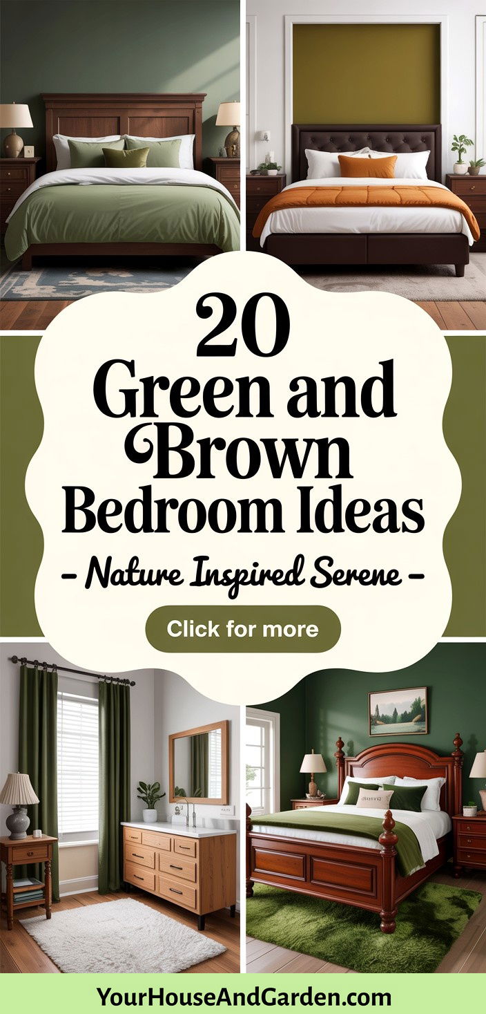 20 Green and Brown Bedroom Ideas Nature-Inspired Serene Spaces
