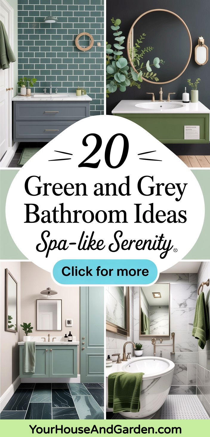 20 Green and Grey Bathroom Ideas Spa-Like Serenity
