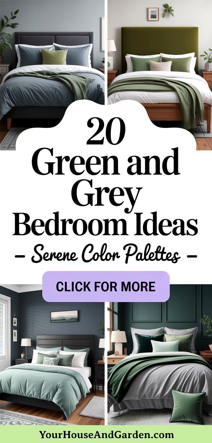20 Green and Grey Bedroom Ideas Serene Color Palettes