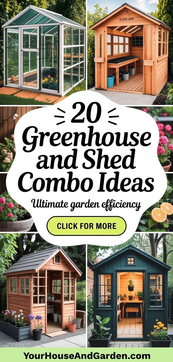 20 Greenhouse and Shed Combo Ideas for Garden Efficiency - 20 Greenhouse and Shed Combo Ideas for Garden Efficiency