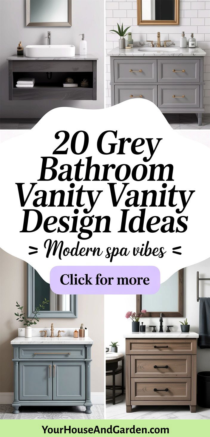 20 Grey Bathroom Vanity Design Ideas for Modern Spaces - 20 Grey Bathroom Vanity Design Ideas for Modern Spaces