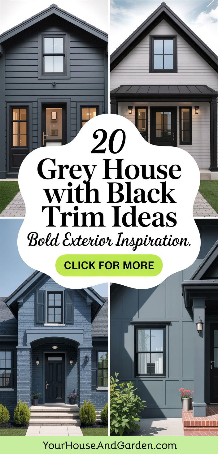 20 Grey House With Black Trim Exterior Design Inspiration - 20 Grey House With Black Trim Exterior Design Inspiration