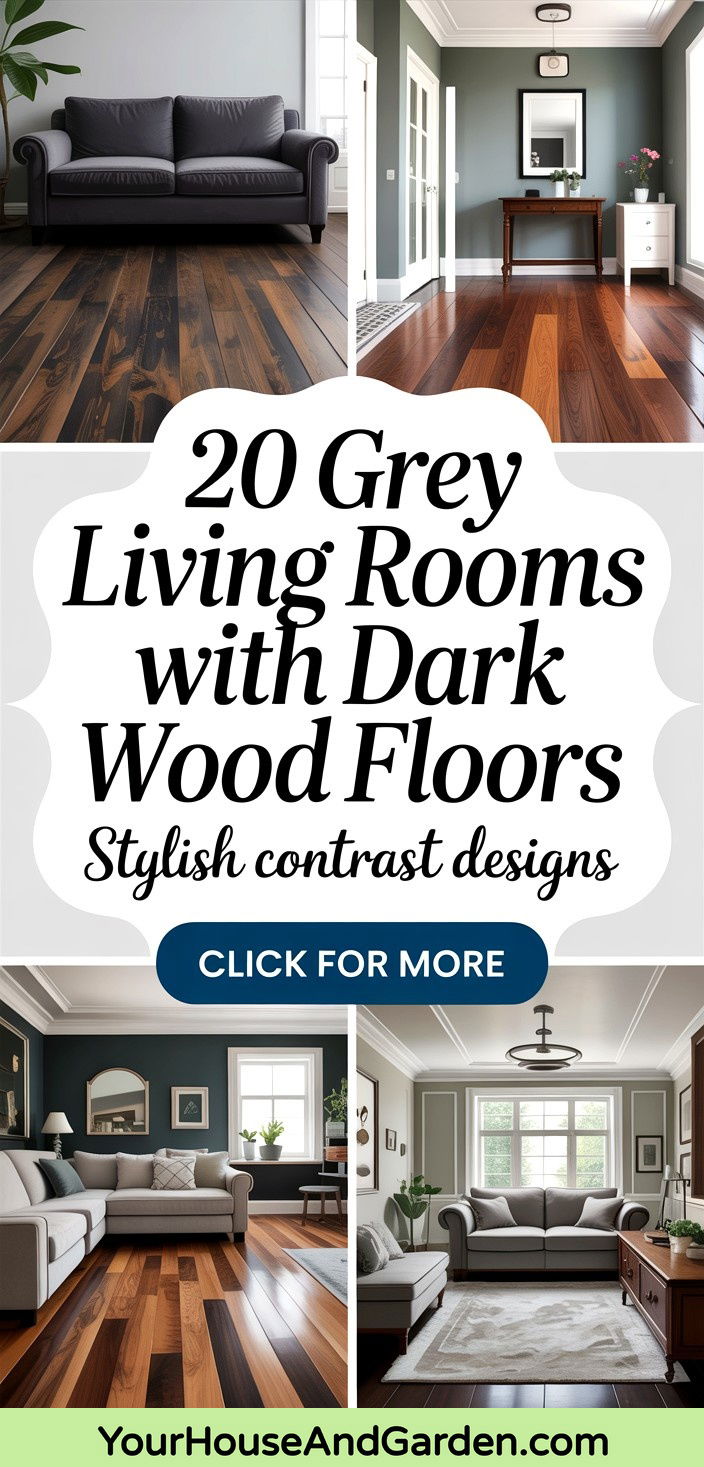 20 Grey Living Rooms With Dark Wood Floors Stylish Designs