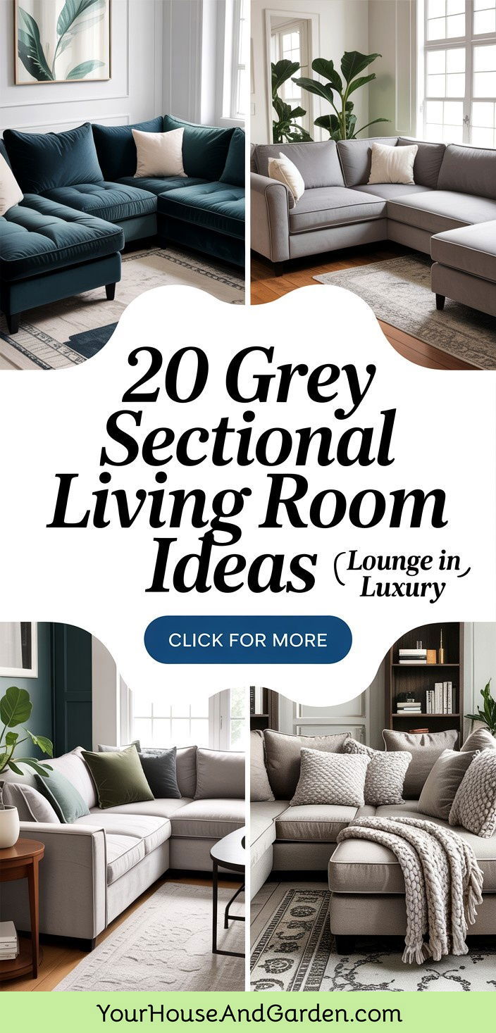 20 Grey Sectional Living Room Ideas for Comfortable Style - 20 Grey Sectional Living Room Ideas for Comfortable Style