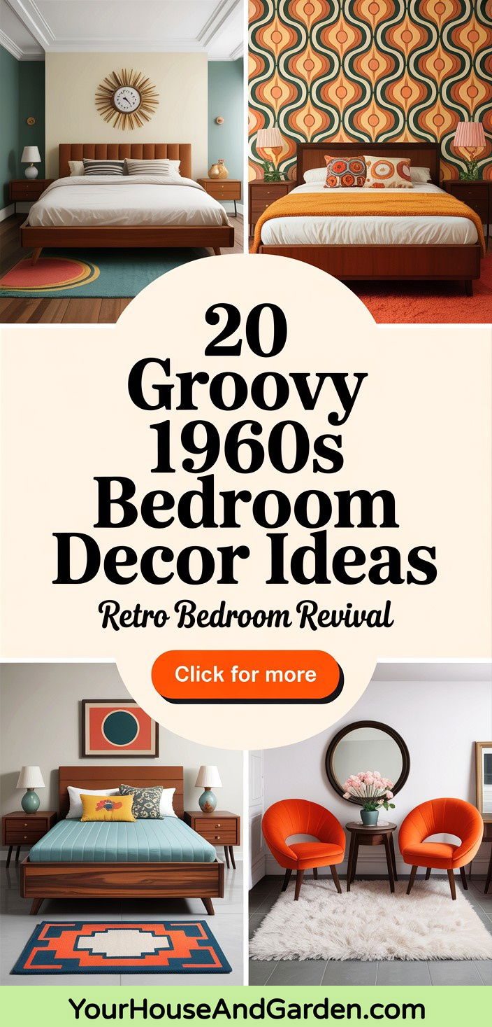 20 Groovy 1960s Bedroom Decor Ideas for Retro-Inspired Spaces - 20 Groovy 1960s Bedroom Decor Ideas for Retro-Inspired Spaces