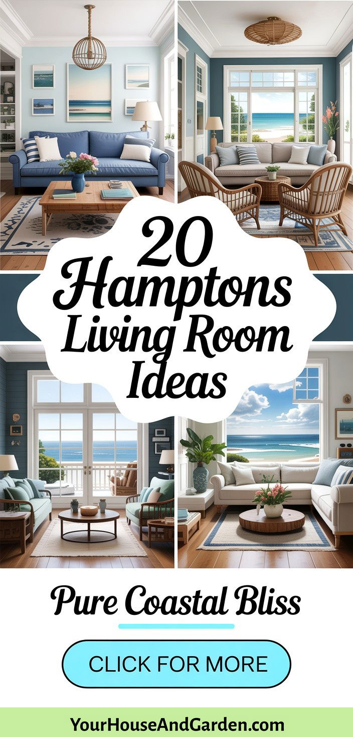 20 Hamptons Living Room Ideas Coastal Elegance and Comfort