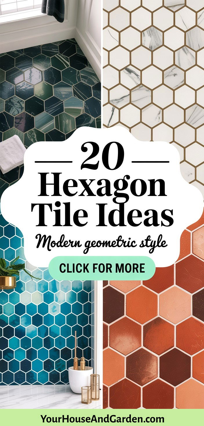 20 Hexagon Tile Ideas for Bathrooms Modern Geometric Designs