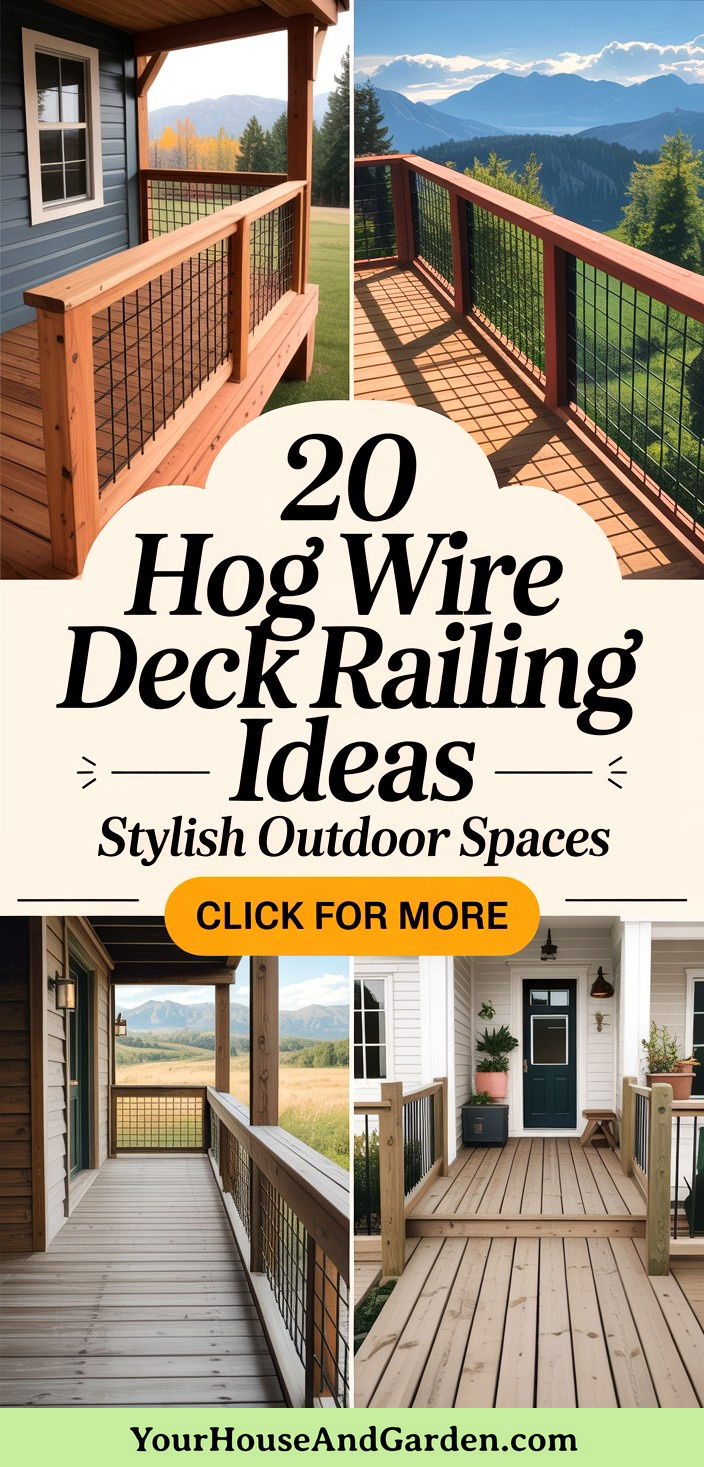 20 Hog Wire Deck Railing Ideas for Stylish Outdoor Spaces - 20 Hog Wire Deck Railing Ideas for Stylish Outdoor Spaces