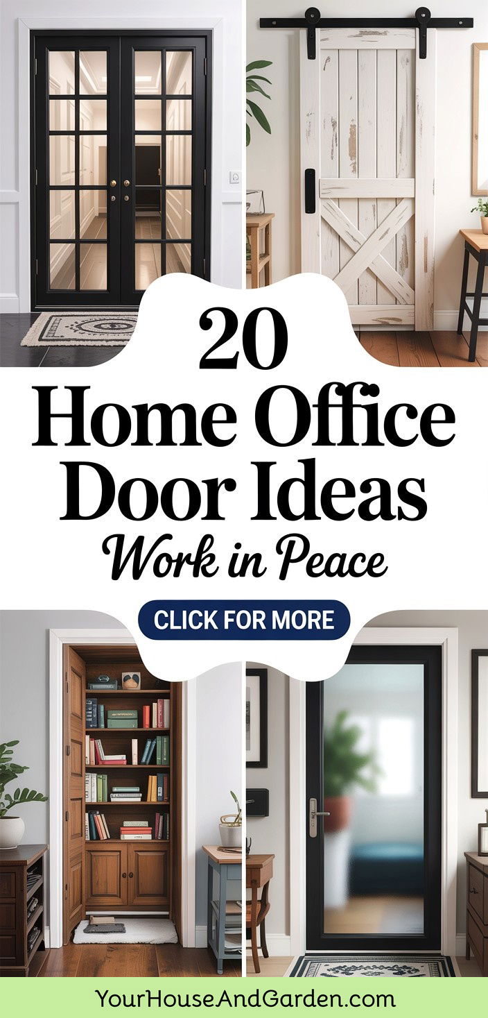 20 Home Office Door Ideas for Privacy and Stylish Separation - 20 Home Office Door Ideas for Privacy and Stylish Separation