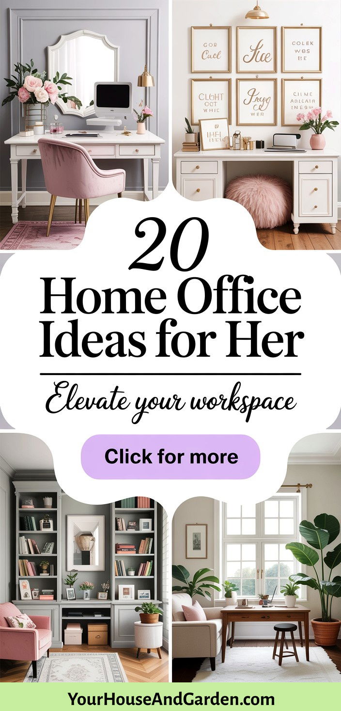 20 Home Office Ideas for Her Elegant and Productive Spaces