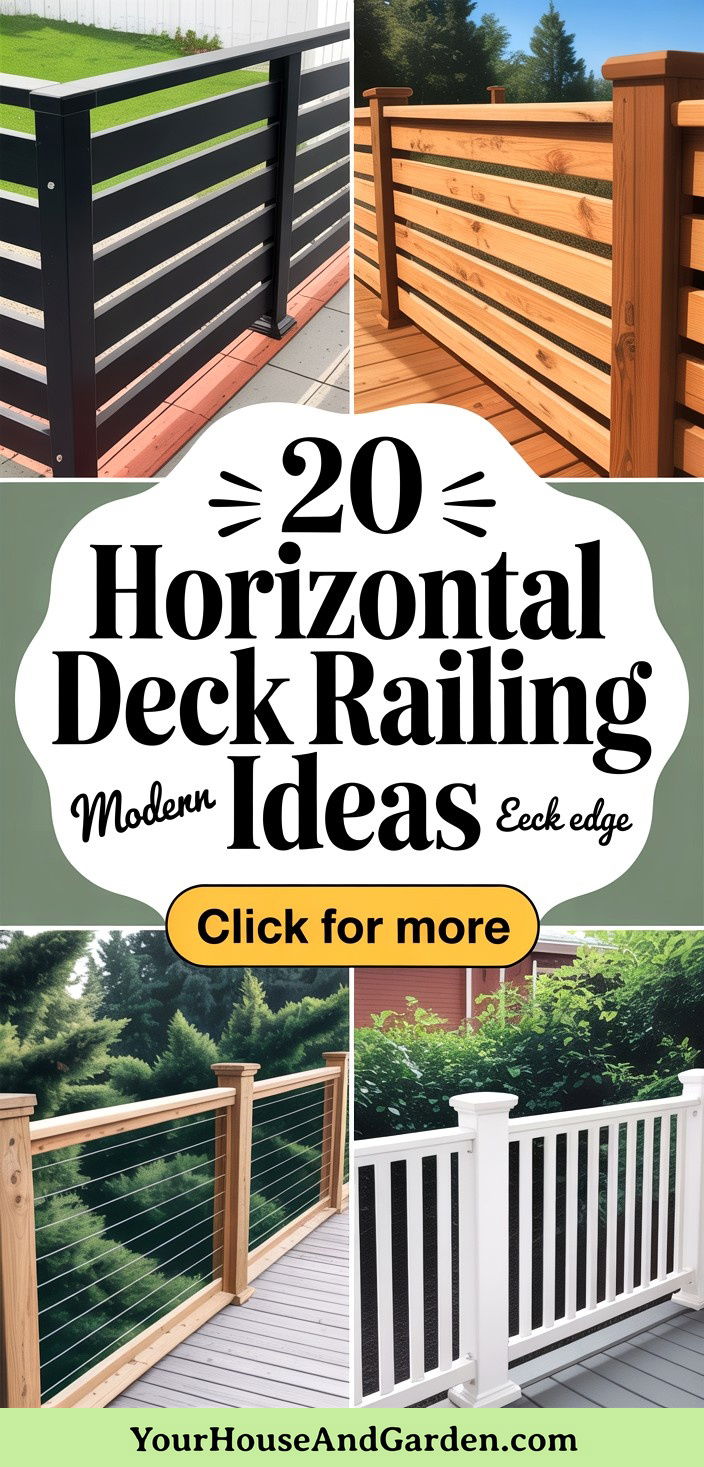 20 Horizontal Deck Railing Ideas Modern Styles and Tips