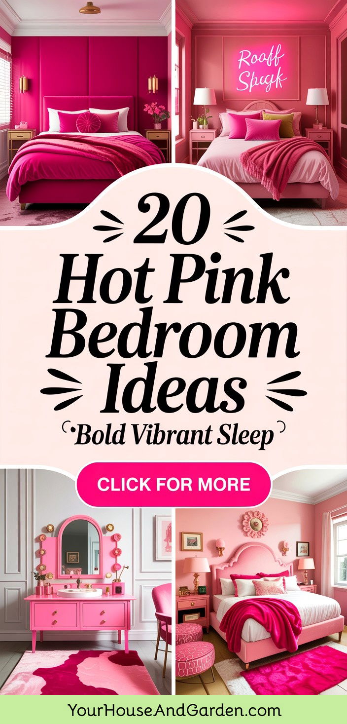 20 Hot Pink Bedroom Ideas for a Bold and Vibrant Look - 20 Hot Pink Bedroom Ideas for a Bold and Vibrant Look