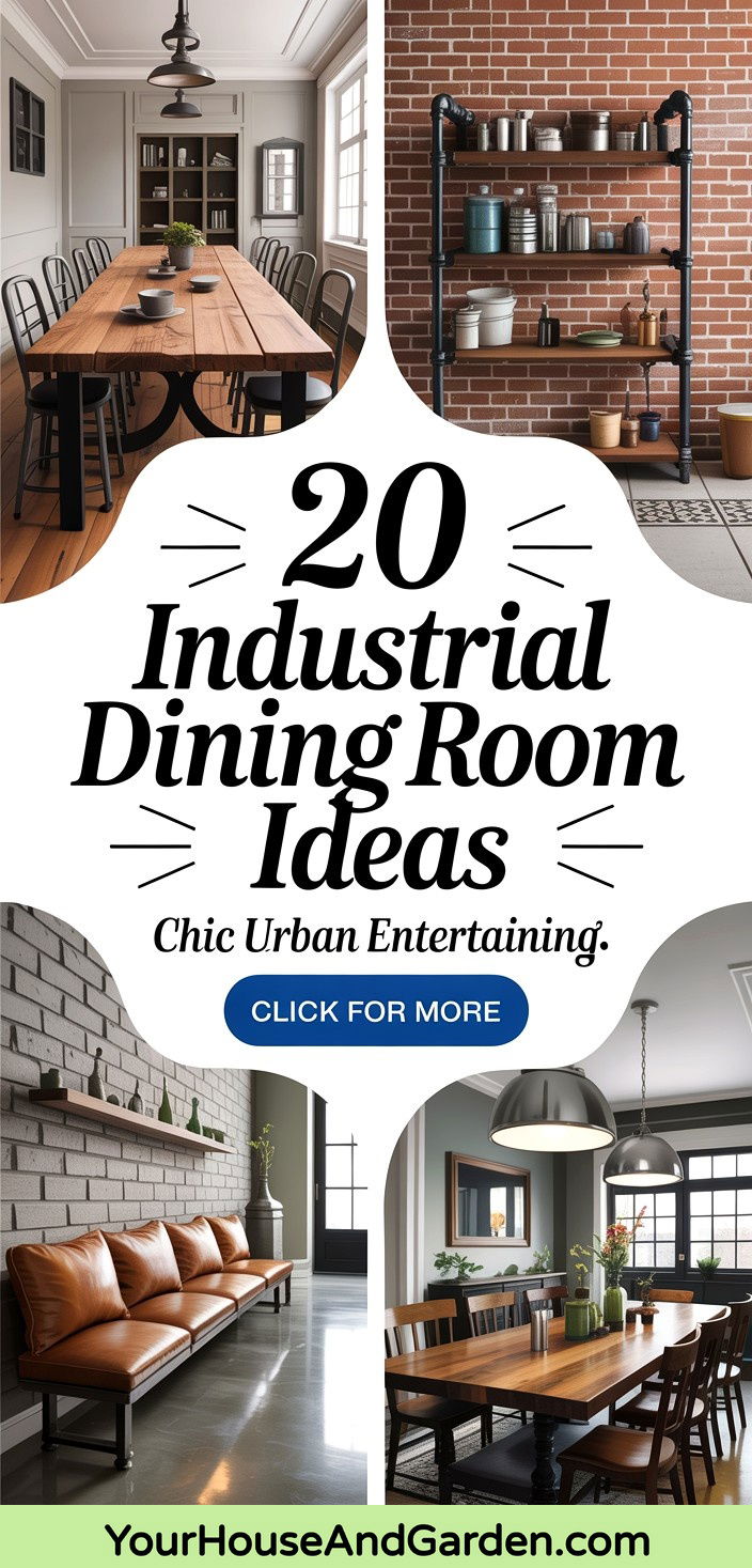 20 Industrial Dining Room Ideas with Urban Chic Aesthetics - 20 Industrial Dining Room Ideas with Urban Chic Aesthetics