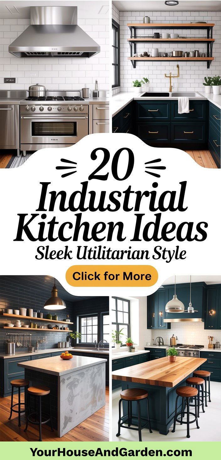 20 Industrial Kitchen Ideas Sleek Utilitarian Design Inspiration