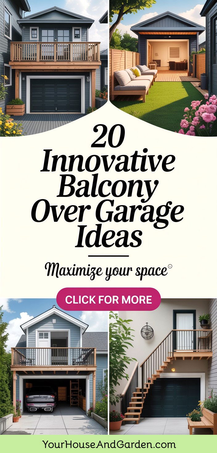 20 Innovative Balcony Over Garage Ideas for Extra Space - 20 Innovative Balcony Over Garage Ideas for Extra Space