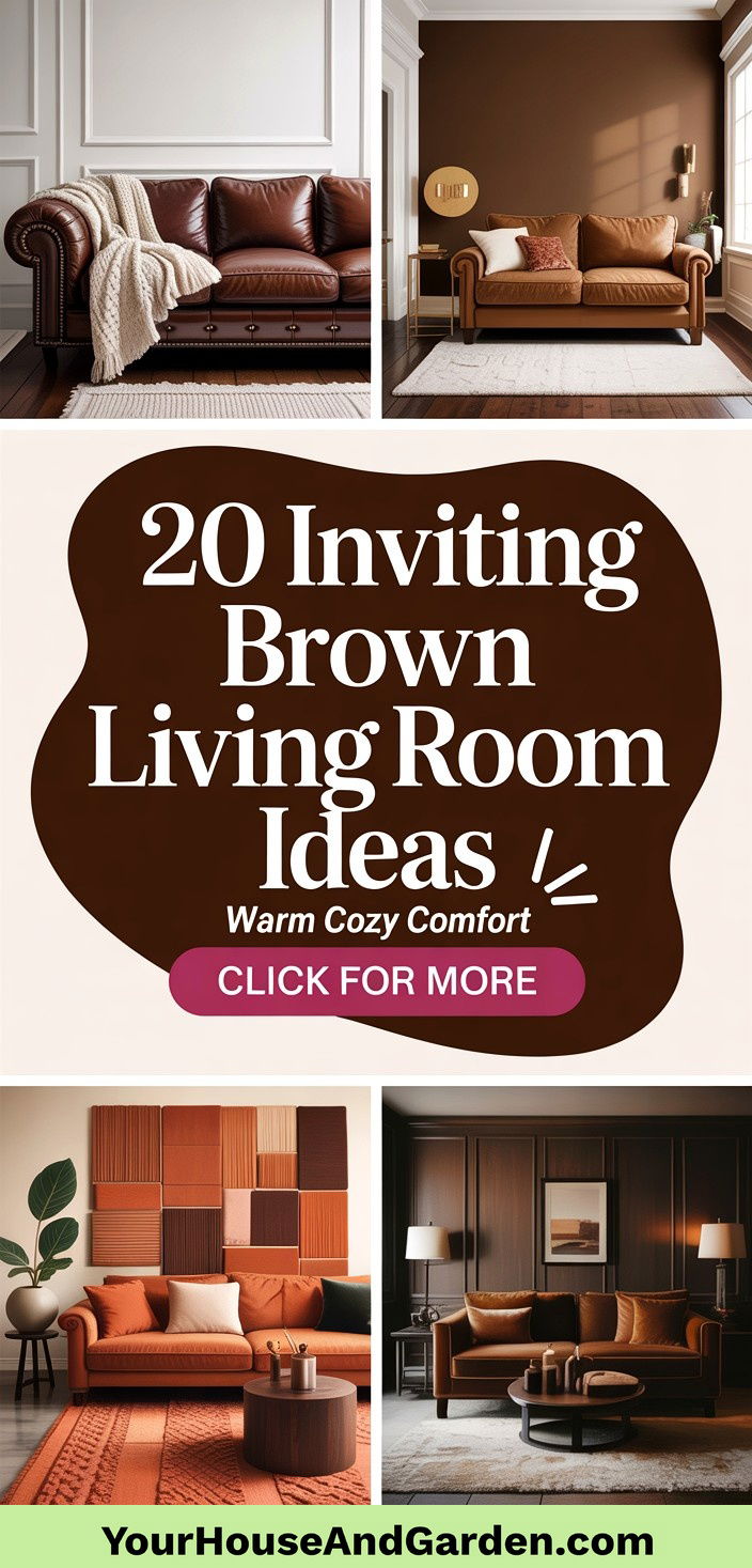 20 Inviting Brown Living Room Ideas for a Cozy Home - 20 Inviting Brown Living Room Ideas for a Cozy Home