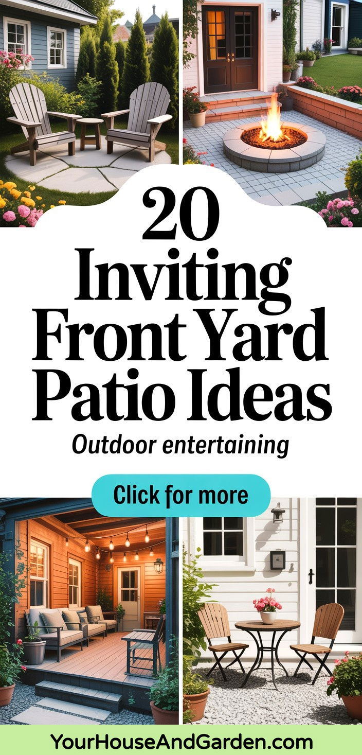 20 Inviting Front Yard Patio Ideas for Outdoor Entertainment - 20 Inviting Front Yard Patio Ideas for Outdoor Entertainment