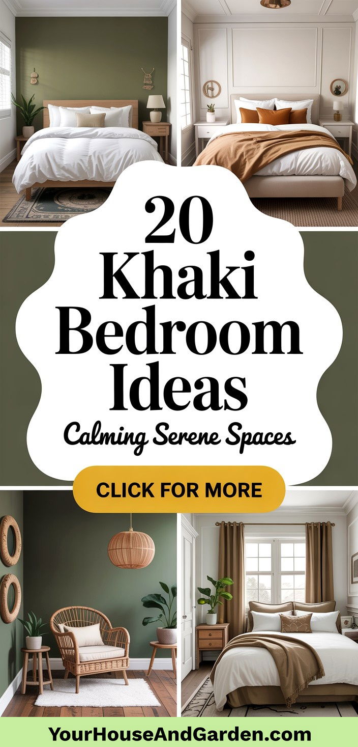 20 Khaki Bedroom Ideas for a Calming and Serene Space - 20 Khaki Bedroom Ideas for a Calming and Serene Space