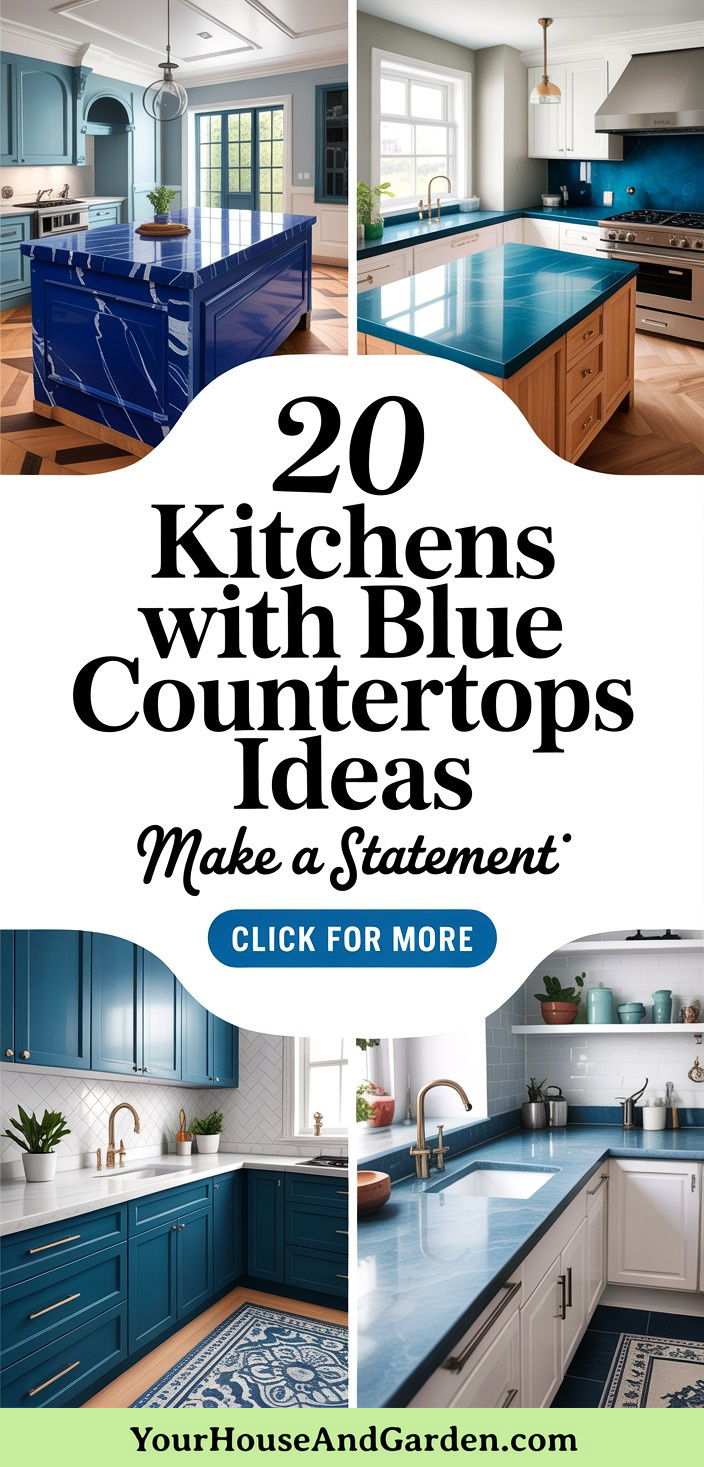 20 Kitchens With Blue Countertops Bold Design Ideas