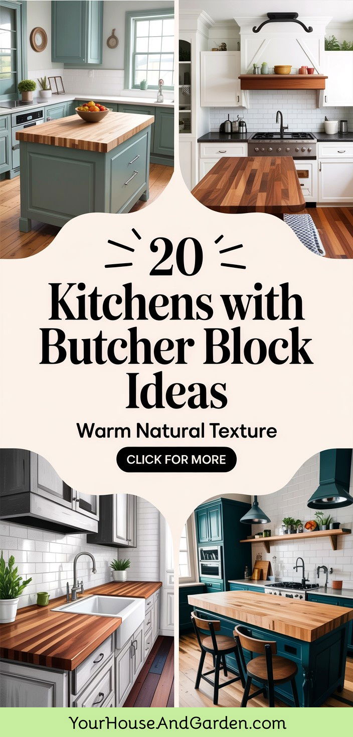20 Kitchens With Butcher Block Countertops Design Ideas - 20 Kitchens With Butcher Block Countertops Design Ideas
