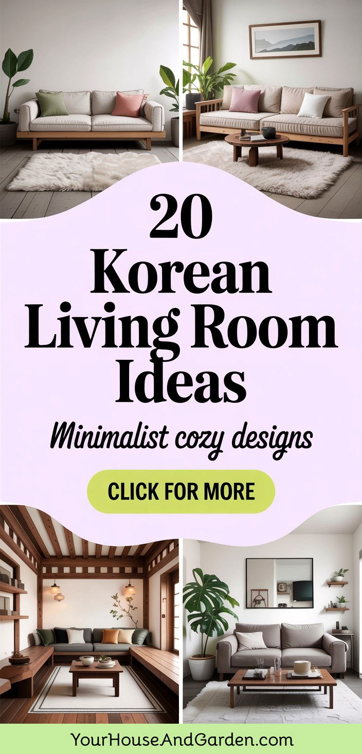 20 Korean Living Room Ideas Minimalist and Cozy Designs