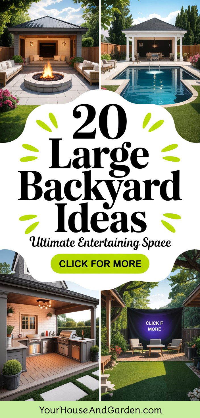 20 Large Backyard Ideas for Entertainment and Relaxation - 20 Large Backyard Ideas for Entertainment and Relaxation