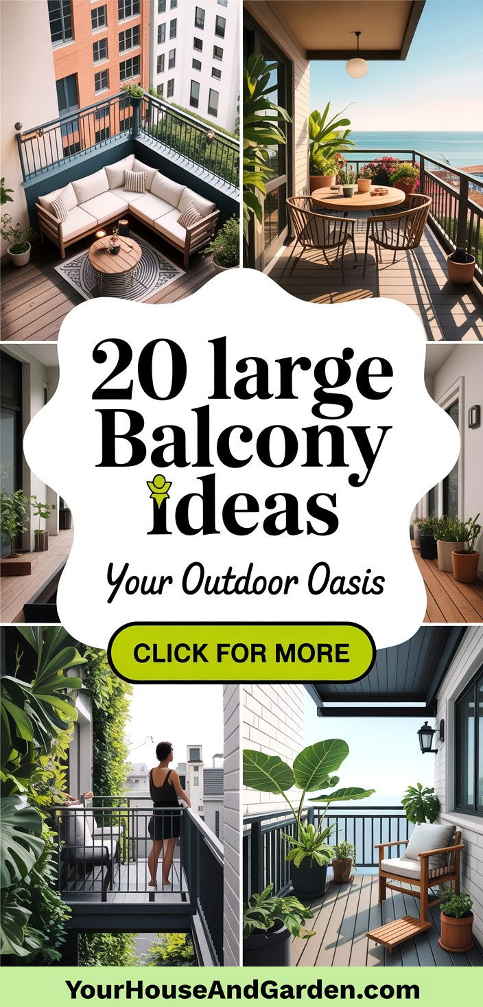 20 Large Balcony Ideas to Create Your Outdoor Oasis - 20 Large Balcony Ideas to Create Your Outdoor Oasis