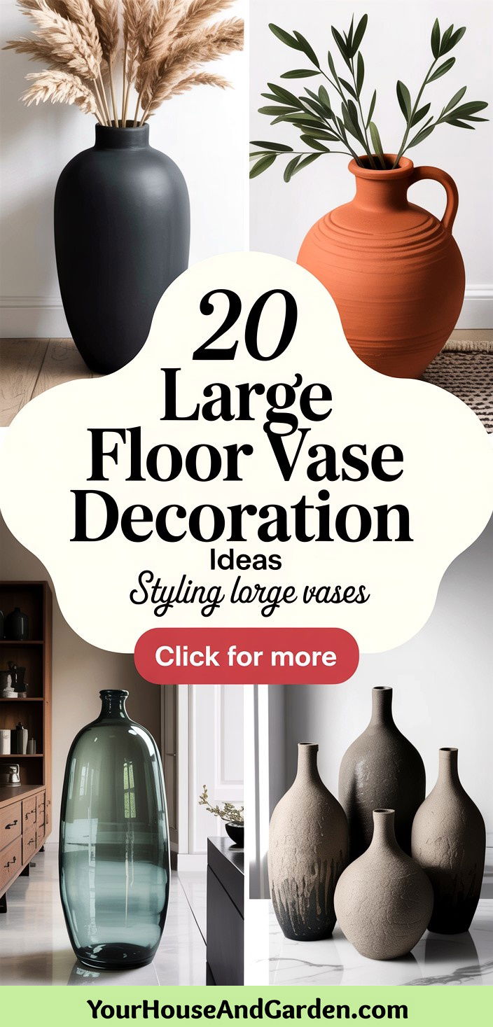 20 Large Floor Vase Decoration Ideas for Your Home - 20 Large Floor Vase Decoration Ideas for Your Home