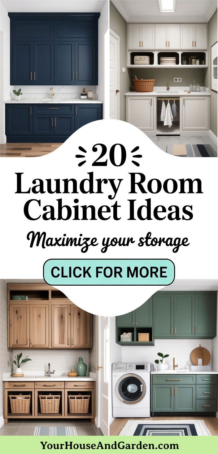 20 Laundry Room Cabinet Ideas for Organized Spaces - 20 Laundry Room Cabinet Ideas for Organized Spaces