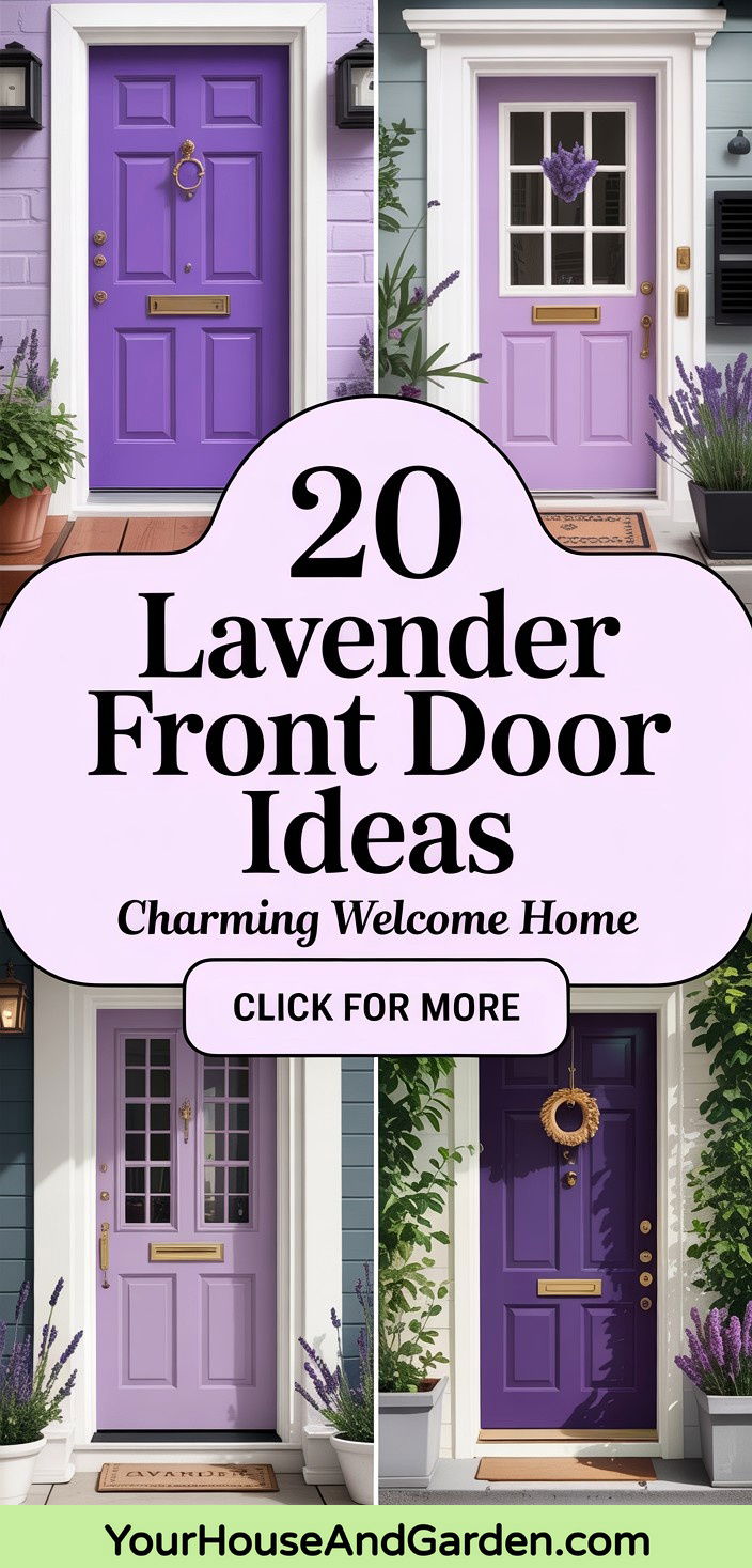 20 Lavender Front Door Ideas for a Welcoming and Charming Entryway - 20 Lavender Front Door Ideas for a Welcoming and Charming Entryway