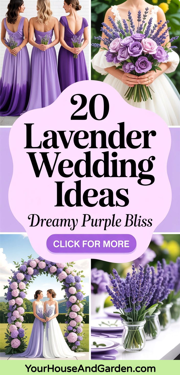 20 Lavender Wedding Ideas for a Dreamy Purple-Themed Celebration - 20 Lavender Wedding Ideas for a Dreamy Purple-Themed Celebration